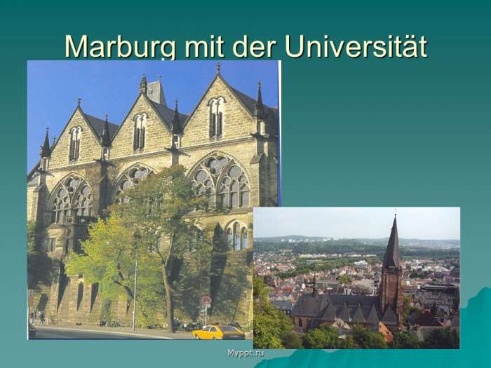 Marburg mit der Universität