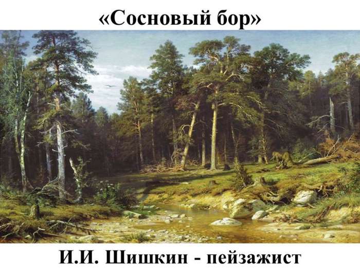 «Сосновый бор»  И.И. Шишкин - пейзажист