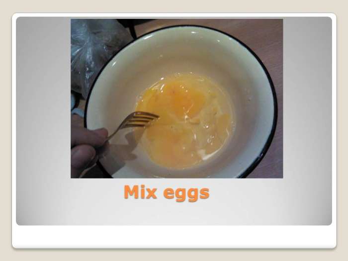 Mix eggs