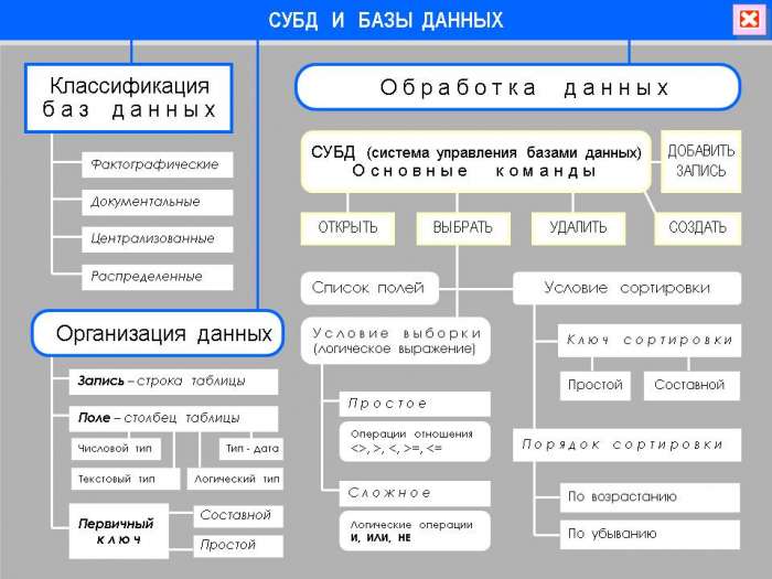 логистика и схема понятий субд и базы данных. myppt.ru
